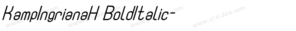 KampIngrianaH BoldItalic字体转换